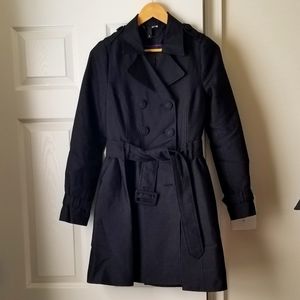 H&M | Black trench coat size 6